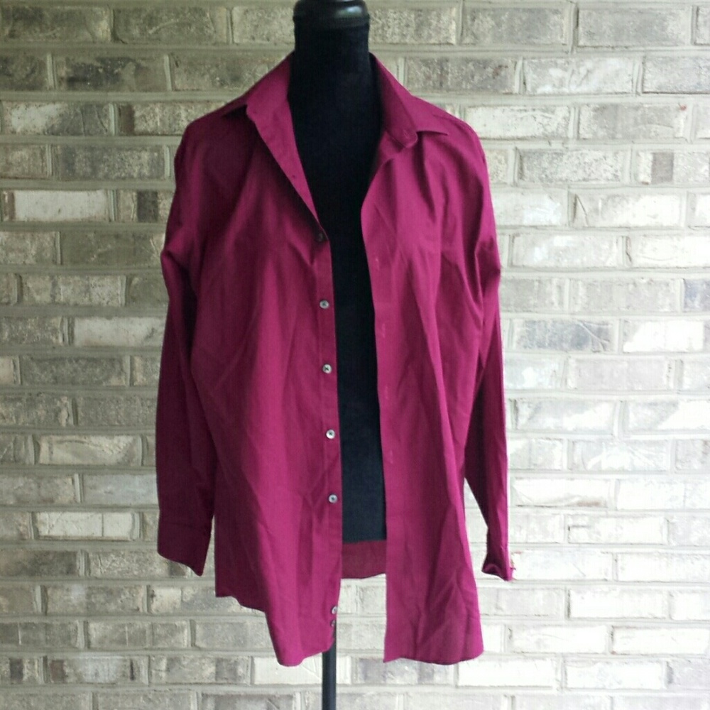 Men's dress shirt wine red size medium